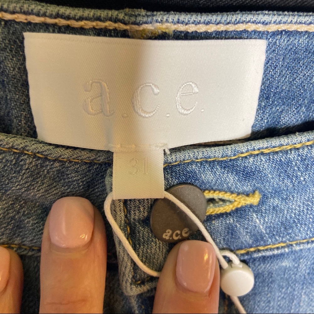 a.c.e. Distressed Jean Shorts NWOT - Picture 2 of 5